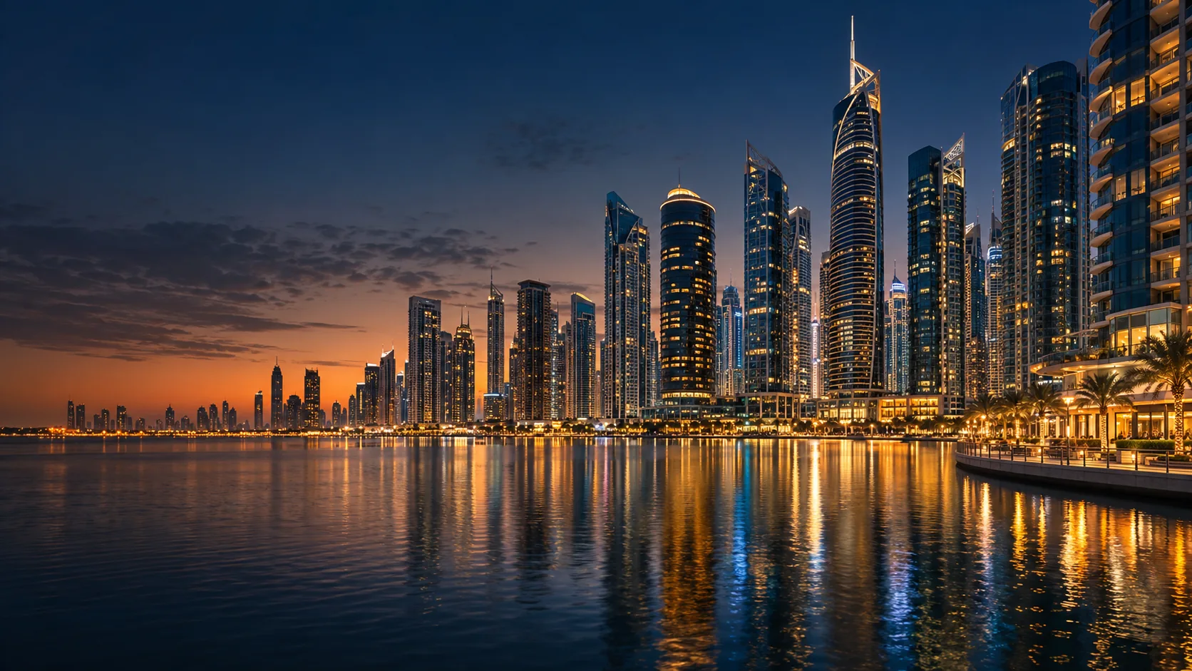 Illustrative JLT waterfront skyline